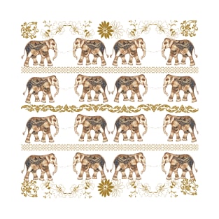 Thai elephants and Thai patterns are sweet, soft, and beautiful. T-Shirt