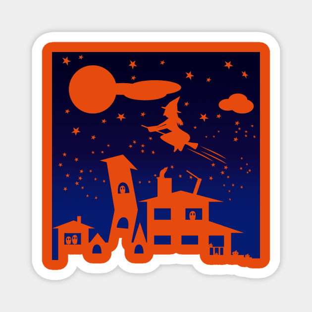 Spooky Scene Magnet by creationoverload