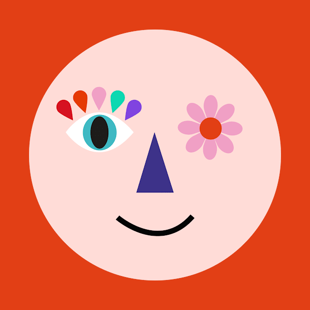 rainbow flower smiling face happy colorful humour kids fashion by sugarcloudlb-studio