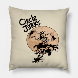 vintage retro circle jerks Pillow