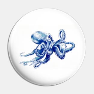 Octopus watercolour drawing Pin