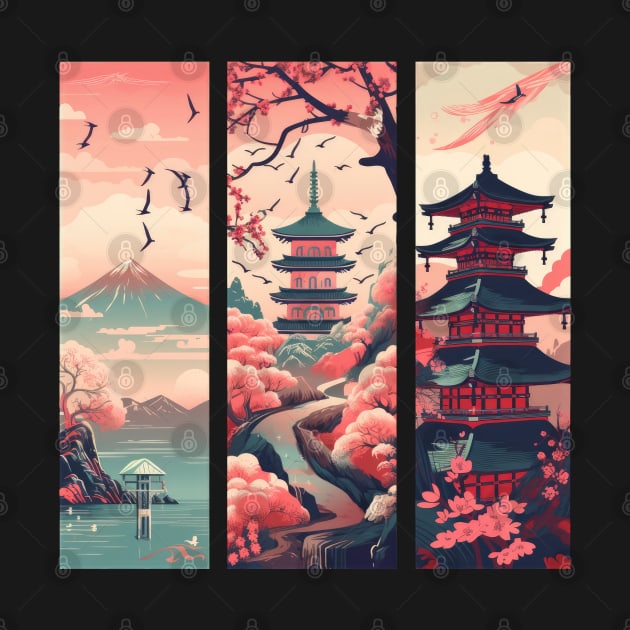 Trio Japanese art by TeePulseMania