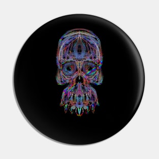 Electroluminated Skull - Hue Distortion Pin