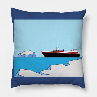 Ships In The Middle Of The Lake Ocean Pillow