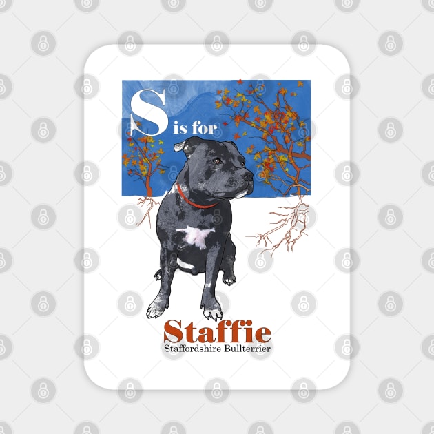 S is for Staffie Magnet by Ludwig Wagner