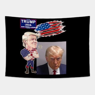 Trump 2024 Mug Shot Tapestry