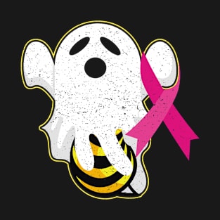 Boo Bees Breast Cancer Ghost Halloween Costume T-Shirt