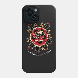 Skull with flower 1 Corinthians 15:55 Phone Case