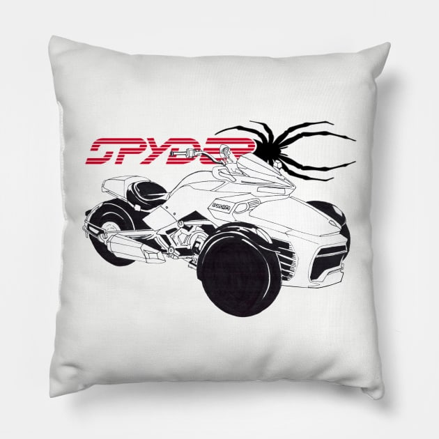 2023 Can-Am Spyder F3 White Pillow by Joseph Baker