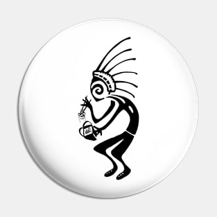 Kokopelli noodle black Pin