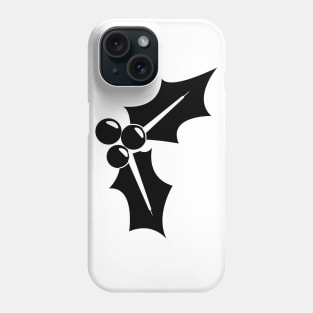 Christmas Mistletoe - Black and White 2 Phone Case