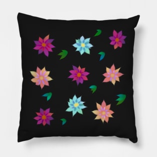 Cute Flowers + Leaves sticker packs Pillow