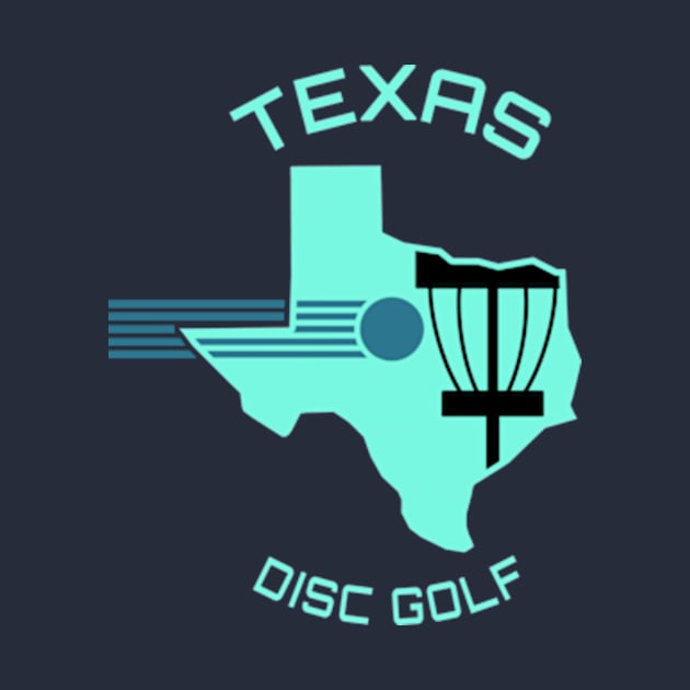 Texas Disc Golf - State Shape Light Green by grahamwilliams
