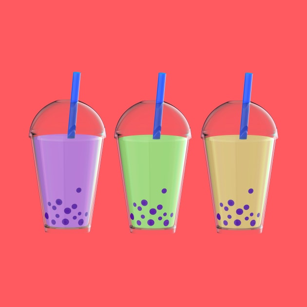 Bubble Tea Row of Three by AKdesign