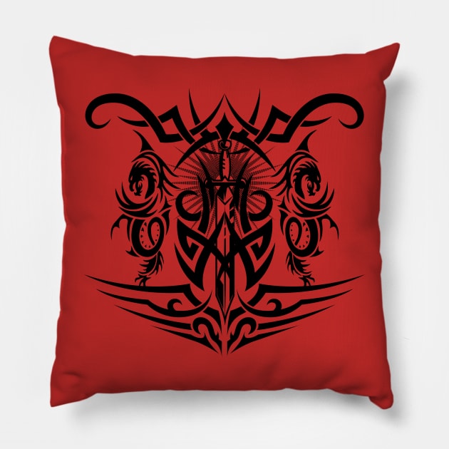 TRIBAL TATTOO Pillow by smashing_cool