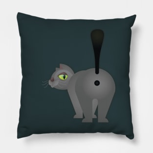 Punctuation Kitty is Happy To See You Pillow