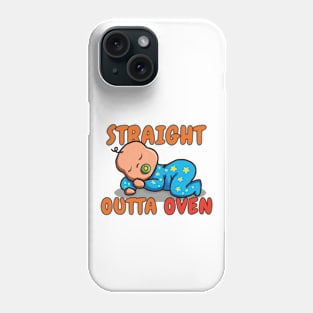 Cute sleeping baby straight outta oven Phone Case