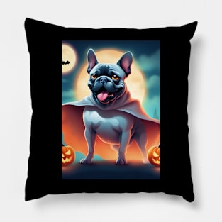 French Halloween Pillow