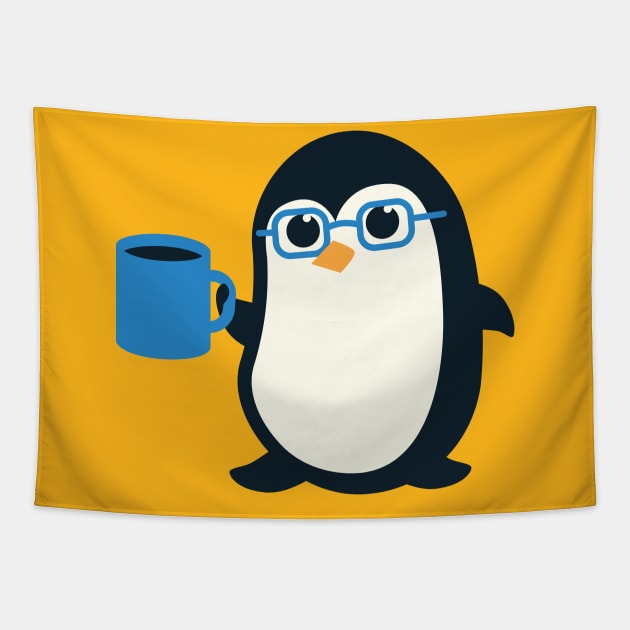 Penguin Cute Penguin Glasses Tapestry by Natural 20 Shirts