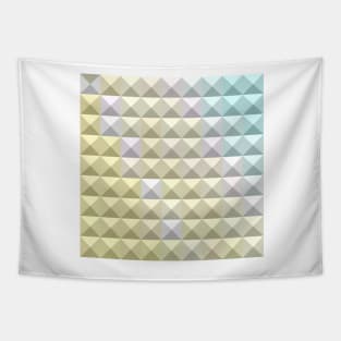 Light Khaki Yellow Abstract Low Polygon Background Tapestry