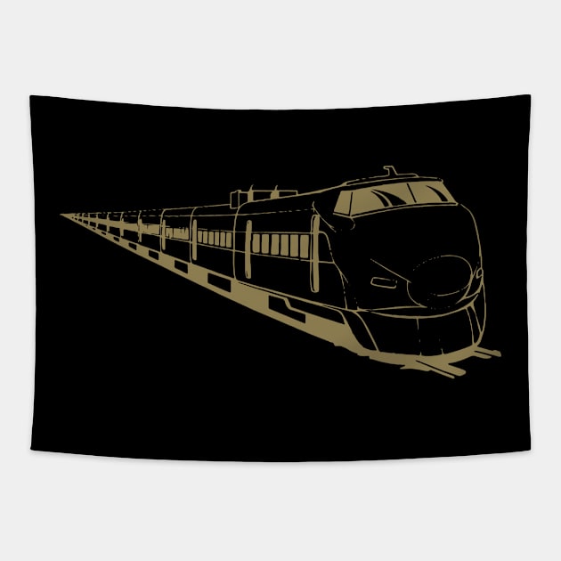 Railway locomotive design Tapestry by HBfunshirts