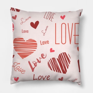 Pure Love Heart Shape Cute Passion Valentines Gift Pillow