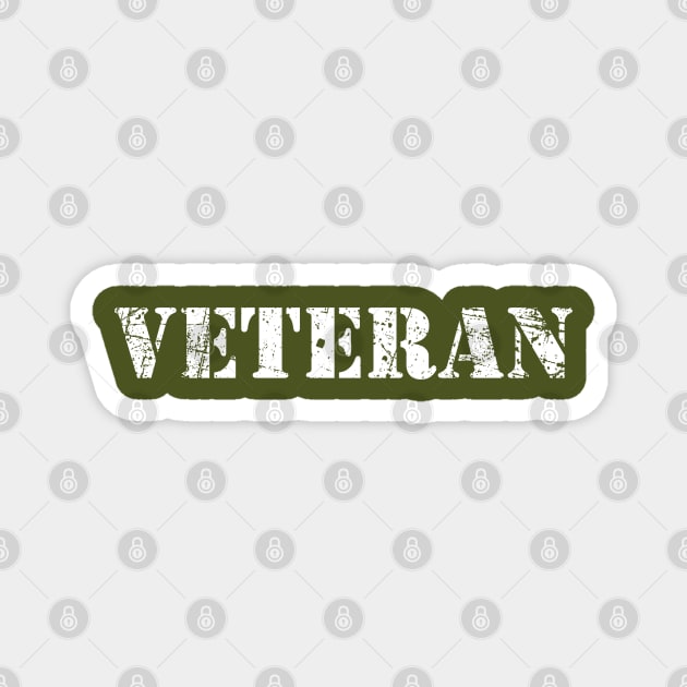 Vintage Army Veteran • Classic Retro USA Military Distressed Magnet by Kushteez