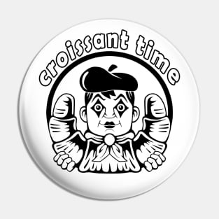 mime with croissant Pin