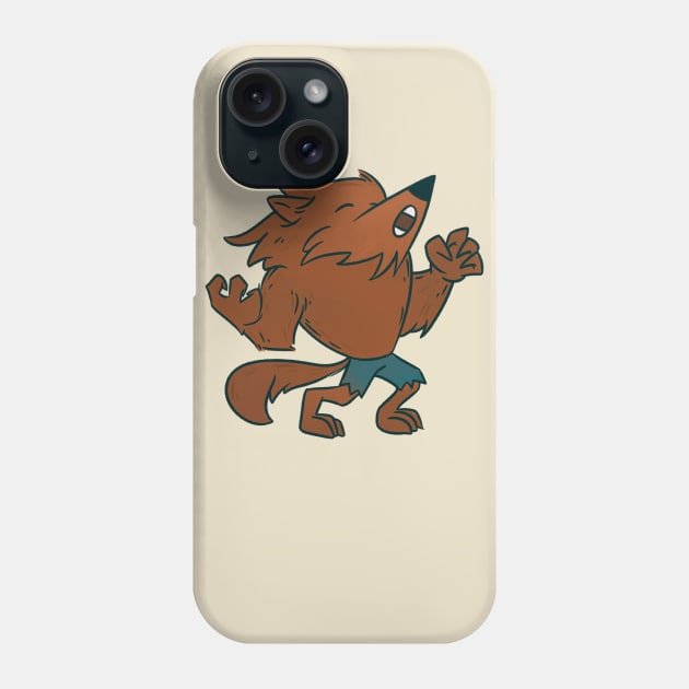 Werewolf Howling at the Moon Phone Case by SycamoreShirts