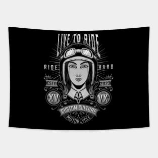 Live To Ride Tapestry