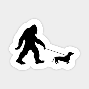 Bigfoot Walking Dog Magnet