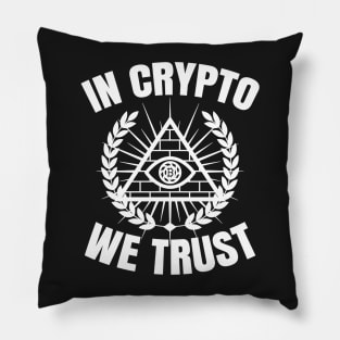 In Crypto We Trust Cryptocurrency Gift Bitcoin Shirt Pillow