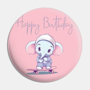 happy birthday elephant Pin