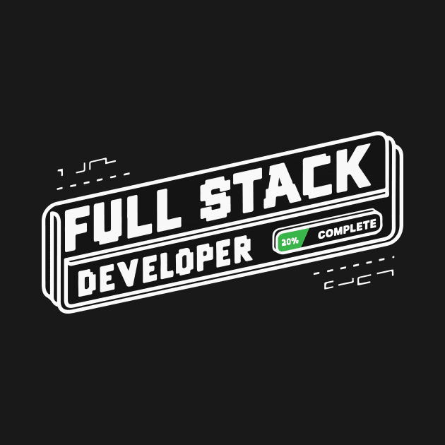 Full Stack Developer Simple Text by GrafiqueDynasty