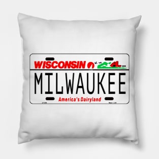 Milwaukee, WI License Plate Pillow