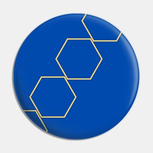 Abstract hexagon pattern Pin