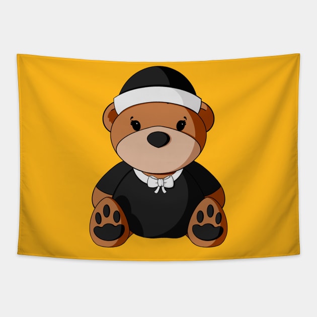 Girl Pilgrim Teddy Bear Tapestry by Alisha Ober Designs