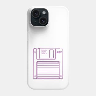 Floppy Disk (Violet Lines) Analog / Computer Phone Case