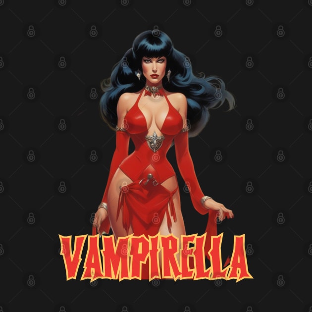 Vampirella retro comic book by Teessential