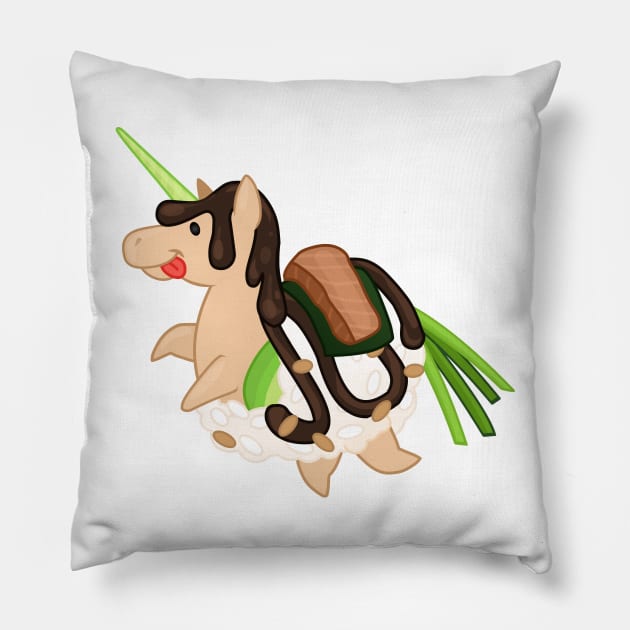 Unagi Roll Sushicorn Pillow by LittleWhiteOwl