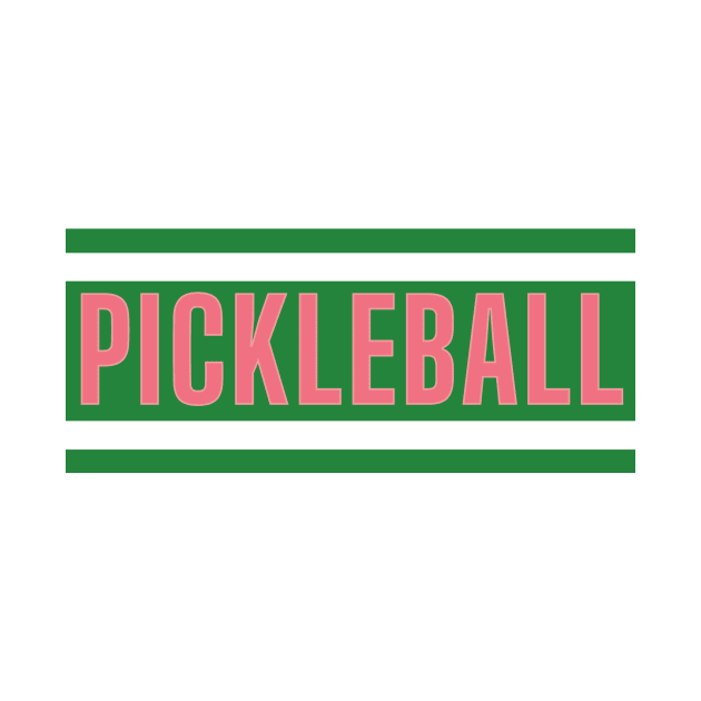 Vintage Retro Pickleball Design | Green & Pink Old Money by opptop