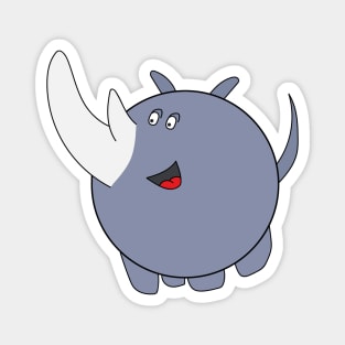 Cute Chubby Rhinoceros Magnet