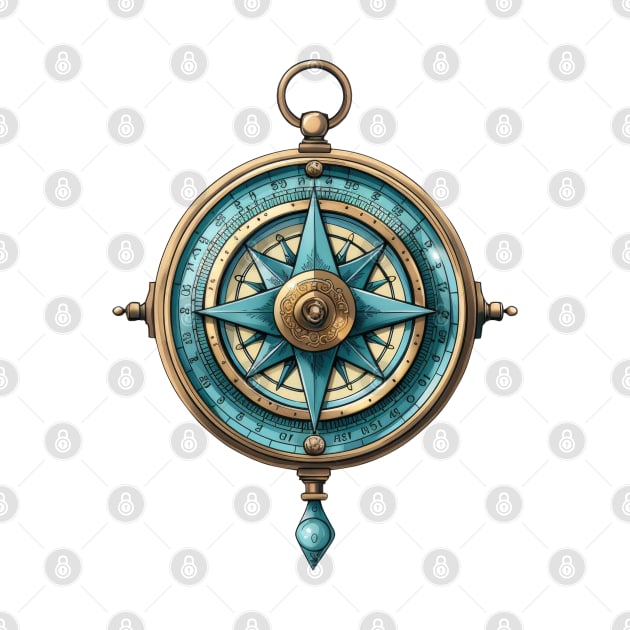 Vintage Compass by Chromatic Fusion Studio