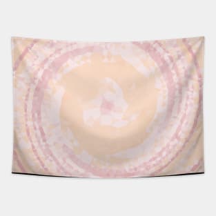 Peach and Rose Diamond Circle Tapestry