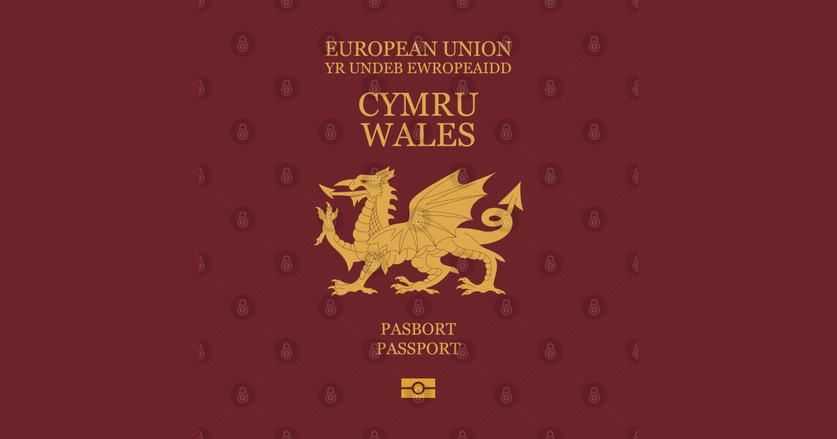 Wales passport Wales TShirt TeePublic