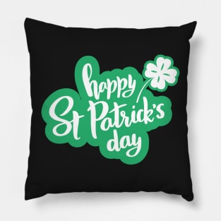 Happy St Patrick's Day Irish Shamrock Clover Gift Pillow