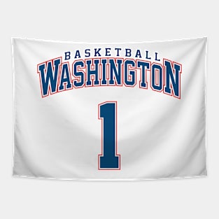 Washington Basketball - Player Number 1 Tapestry