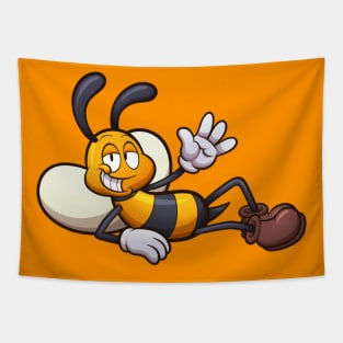 Laying Cartoon Bee Tapestry