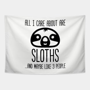 All I Care About Is Sloths, And Maybe Like 3 People Funny Sloth Tapestry