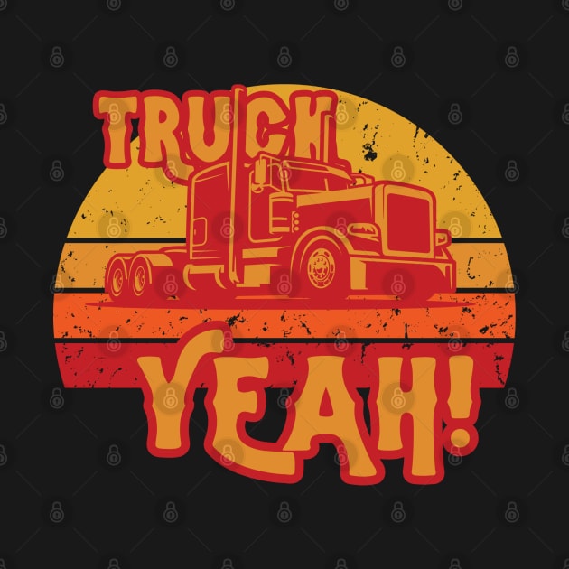 Truck Yeah! Trashy Trucker Vintage Sunset by DreamySteve's